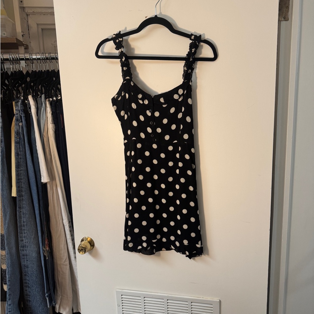 With Jean • Polka Dot Sleeveless Dress • S